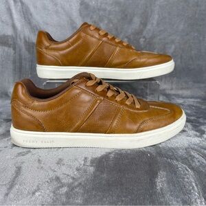 Perry Ellis Portfolio Sneakers Mens 10.5 Brown Lace Up Shoes Preppy Retro Y2K